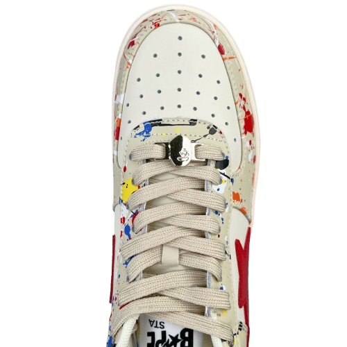 Bathing Ape Bape Sta Low Paint Beige